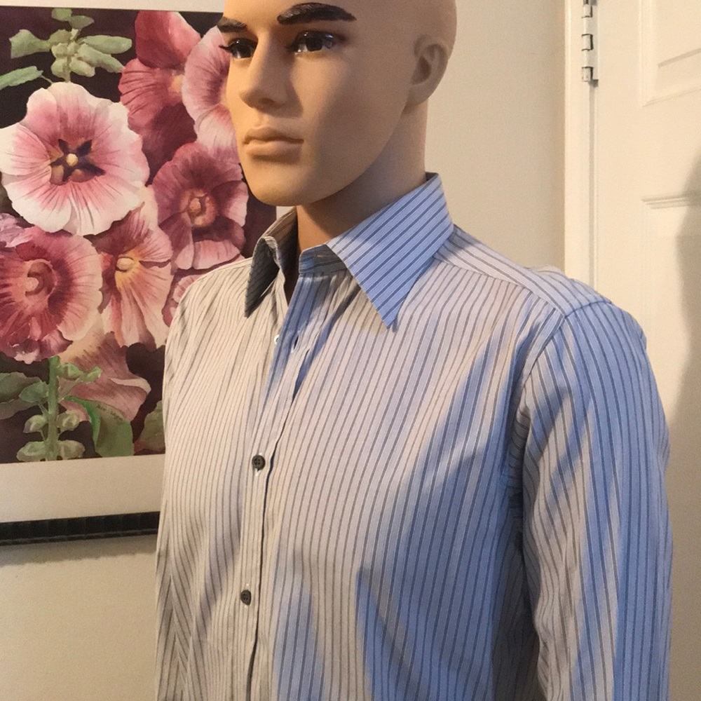 💎Gucci 💎Striped Button Down Shirt Sz: 38/15